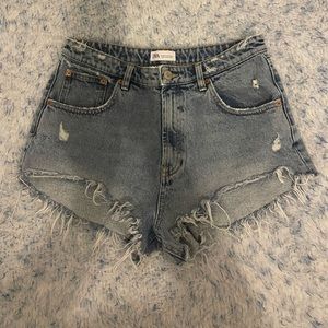 Zara high rise shorts